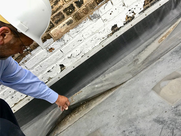 Inspection of Membrane Roof at JP Franklin