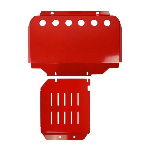 Heavy-Duty Bash Plate Set – 4mm Steel Front & Sump Guard for Mazda BT-50 & Ford Ranger (2012-2020) – Red Powder-Coated