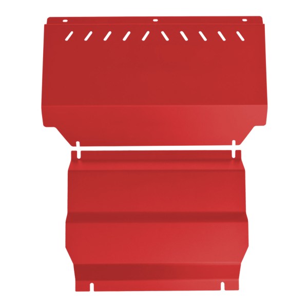 Red Bash Plate Set 3mm for Mitsubishi Triton ML/MN 2006-2015 | Front & Sump Guard | Powder Coated Protection