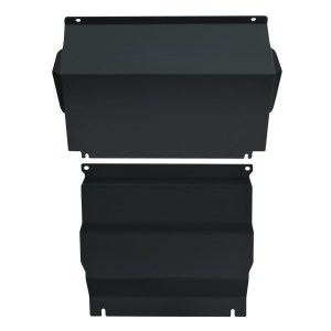 Black Bash Plate Set 3mm for Mitsubishi Triton MQ/MR 2015-On | Front & Sump Guard Combo | Maximum Underbody Protection