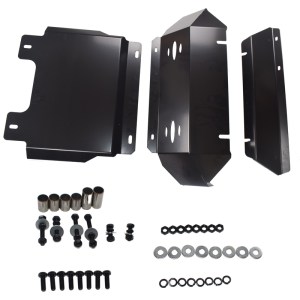 3 Pcs Bash Plate Set Sump Guard for Toyota Hilux N80 SR SR5 2015-2021 Revo (Black) – Premium Engine Protection