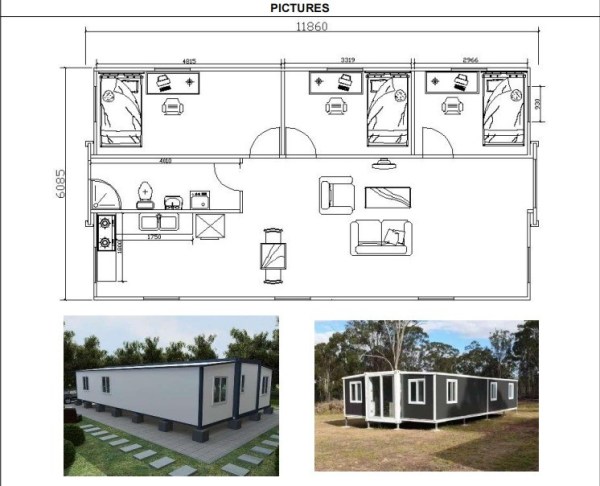 Spacious 1-Bedroom Cabin with Expandable Design