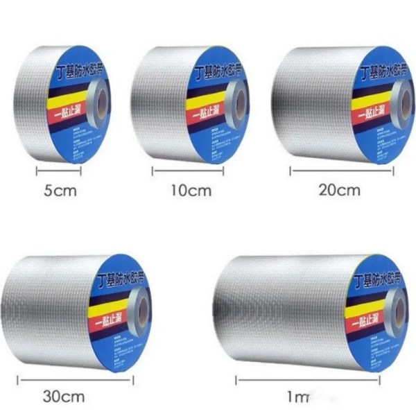 10/20/50Cm Waterproof Tape Self-Adhesive Butyl Sealant Tape Roof Repair Sealing High and Low Temperature Resistance Sealant