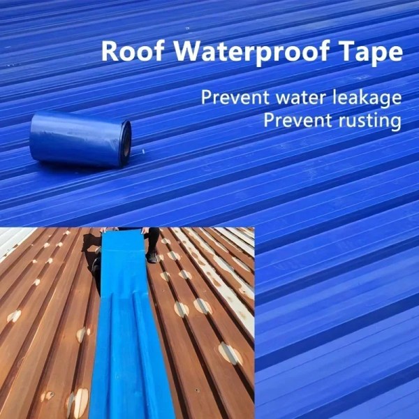 Roof Waterproof Tape, Waterproof Material, Suitable for Metal Surfaces, Roofs, and Iron Sheets to Prevent Water Leakage