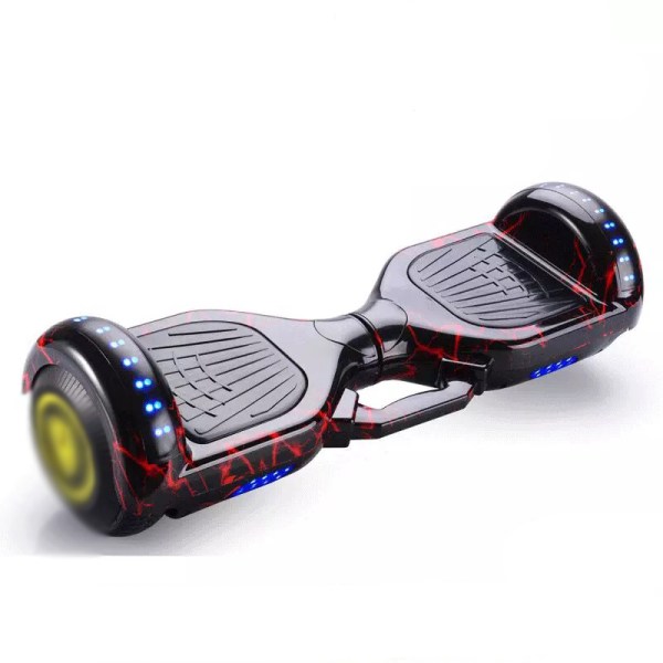 60cm Self-Balancing Hoverboard Scooter – Electric Hoverboard (Red Lightning Design)