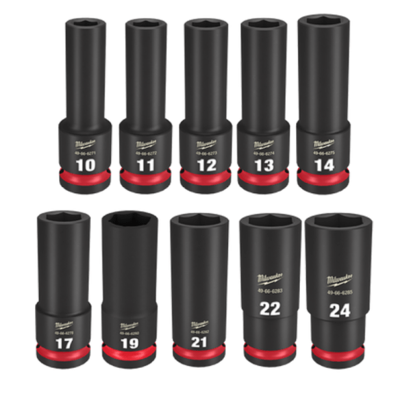 1/2" Dr Deep Impact Socket Set 10pc Metric (6p) Case
