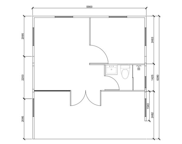 Portable Expandable Cabin with deck