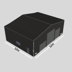 12m x 12m Steel Barn – High-Clearance Roller Doors & Complete Kitset